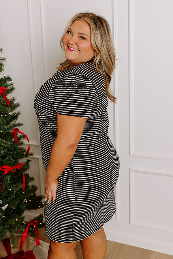 Premium Social Charm Stripe Mini Dress - Ultimate Comfort & Style