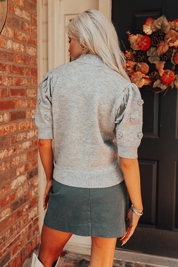Premium Cabernet Knit Top - Grey | Effortless Style