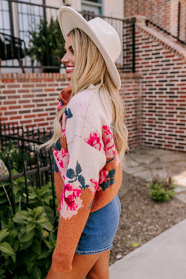 Premium Floral Bliss Knit Sweater