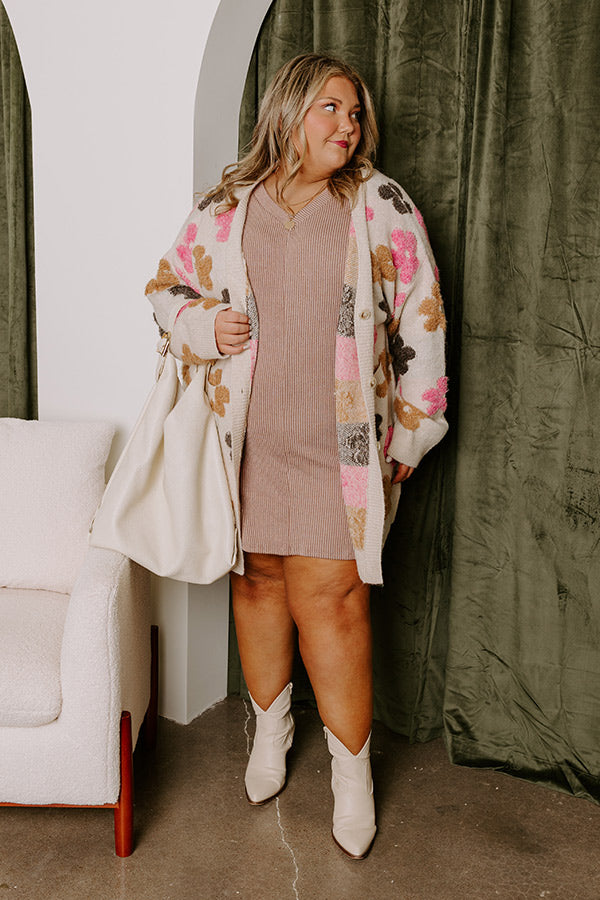 Ultimate Cozy Floral Cardigan - Curves Collection