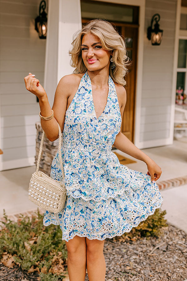 Premium Radiant Blessings Floral Mini Dress