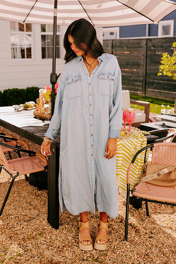 Ultimate Street Chic Chambray Maxi Dress