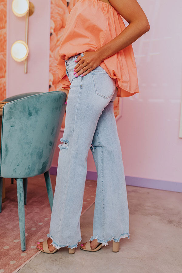 Ultimate Risen Riley High Waist Straight Leg Jeans - Light Wash