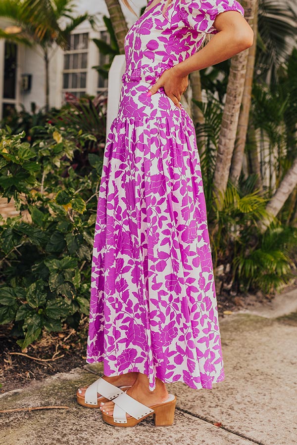 Premium Floral Oasis Maxi Skirt