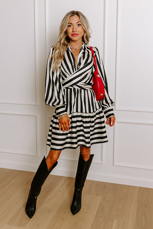 Premium Striped Satin Mini Dress - Ultimate Style for Every Occasion