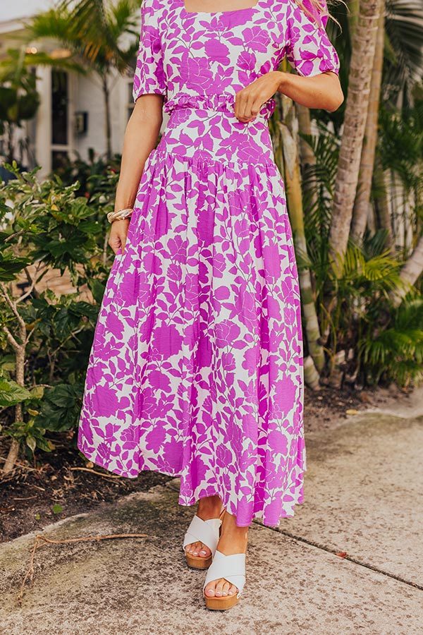 Premium Floral Oasis Maxi Skirt