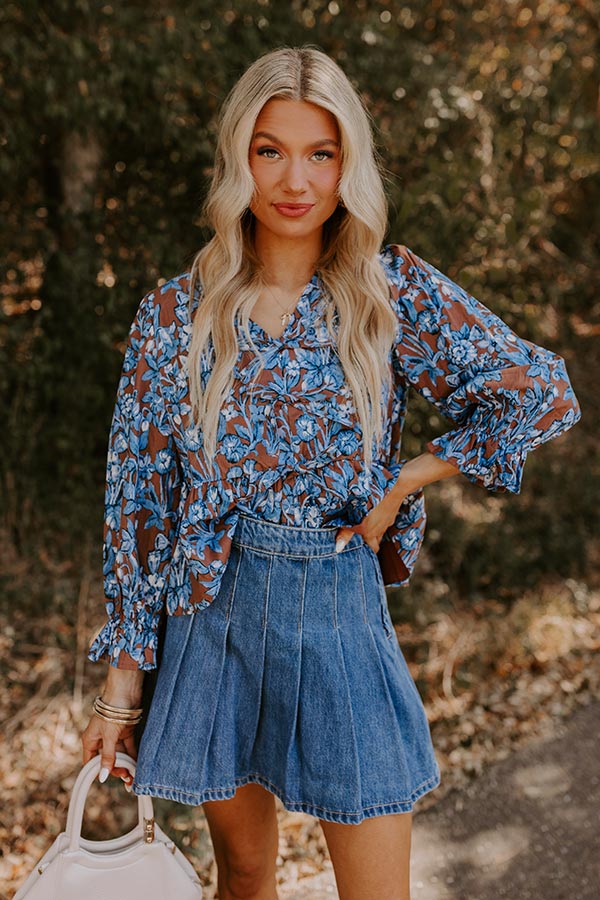 Premium Floral Ruffle Top - Effortless Style
