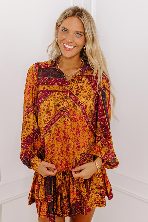 Premium Abstract Button-Up Shirt - Ultimate Fall Style