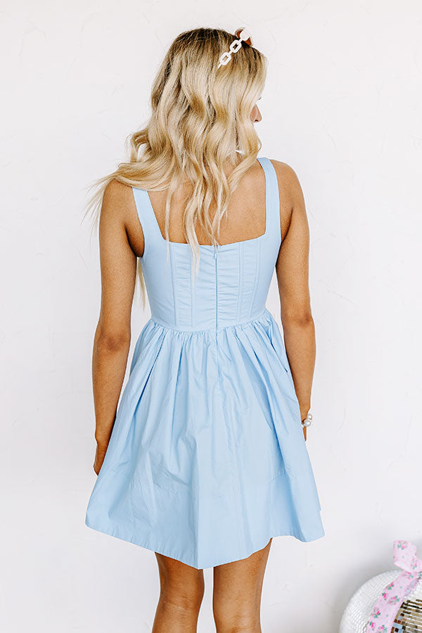 Ultimate Flirty Corset Mini Dress - Sky Blue