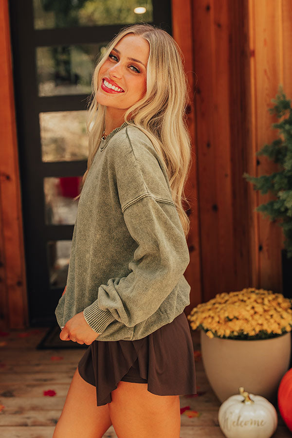 Premium Trailside Vintage Sweatshirt - Ultimate Green Comfort