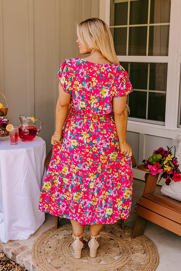 Premium Floral Midi Dress - Ultimate Spring Style