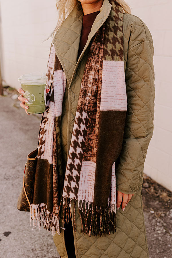 Premium Falls First Chill Scarf in Martini Olive - Ultimate Winter Style