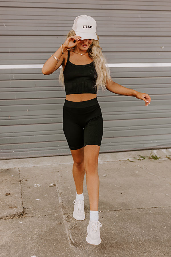 Ultimate High Waist Ribbed Biker Shorts - Always On The Move