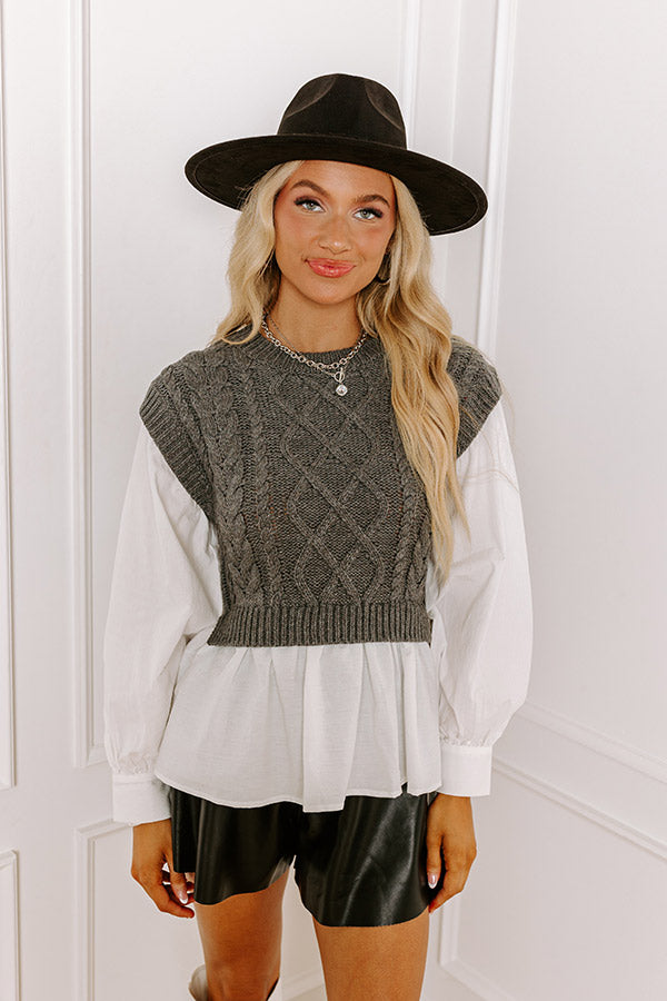 Premium Cozy Cable Knit Sweater Top