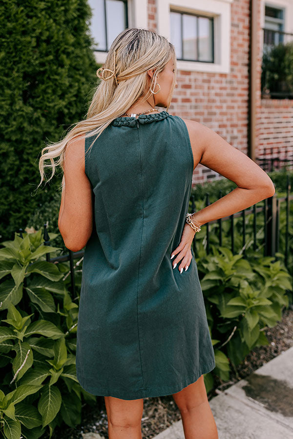 Premium Apple Cider Sippin Mini Dress in Hunter Green - Ultimate Chic Style