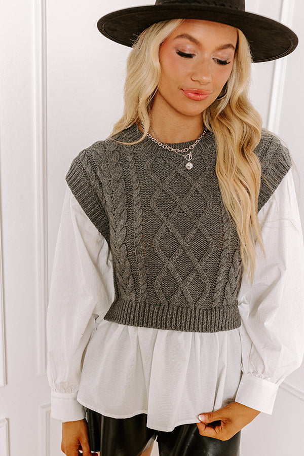 Premium Cozy Cable Knit Sweater Top