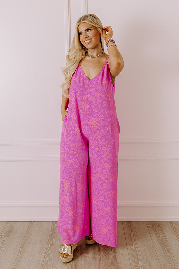 Ultimate Chic Floral Jumpsuit - Violet Curves Collection