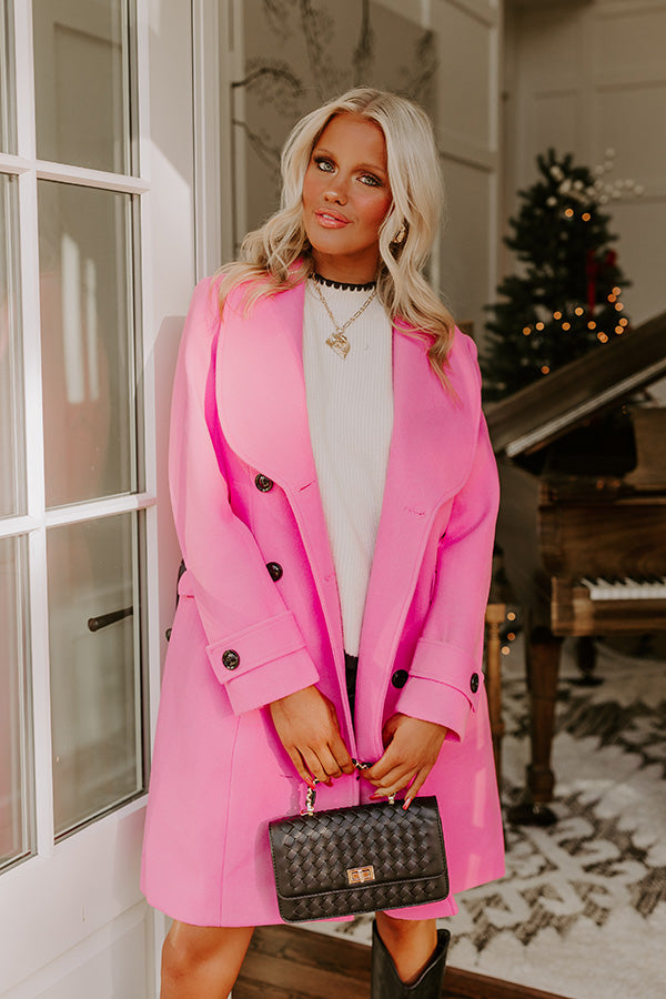 Ultimate Chic Pink Coat - Effortless Street Style