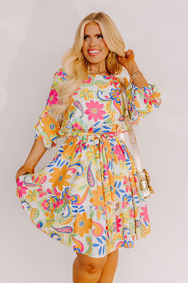 Premium Floral Midi Dress - Ultimate Style for Curves