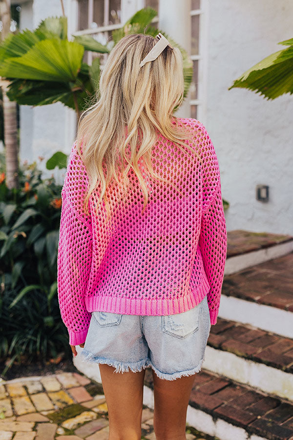 Premium Tranquil Horizon Knit Top - Soft Pink