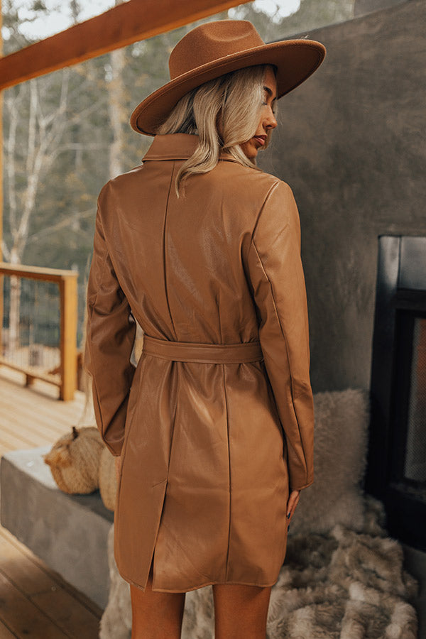 Premium Faux Leather Trench Coat - Ultimate Style & Comfort