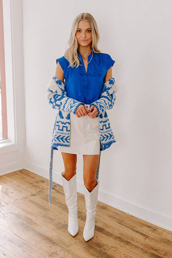 Ultimate Royal Blue Chic Shift Top