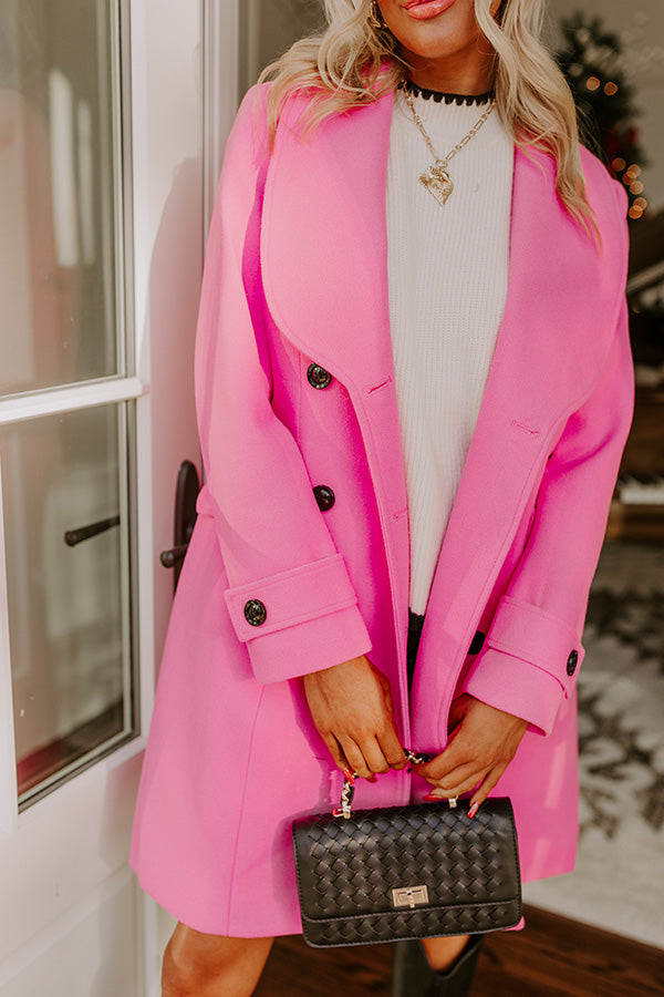 Ultimate Chic Pink Coat - Effortless Street Style