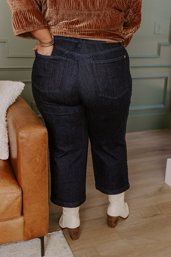 Premium JUDY BLUE Kinsley High Waist Wide Leg Jeans for Curves