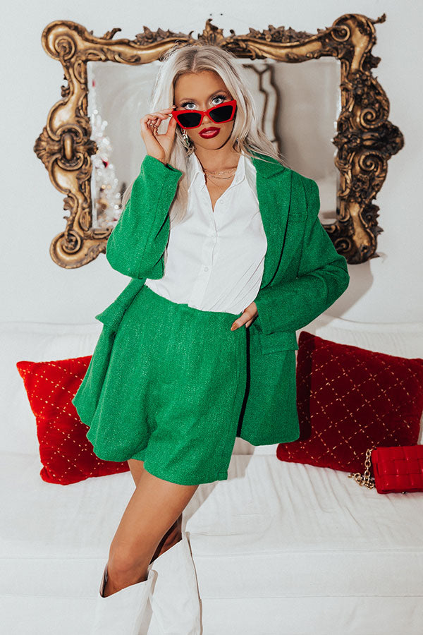 Premium High Waist Tweed Shorts - Joy To The World Collection
