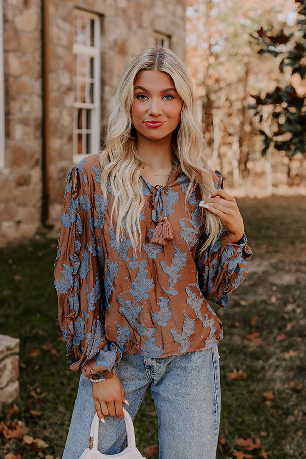 Premium Jacquard Elegance Top with Paisley Print