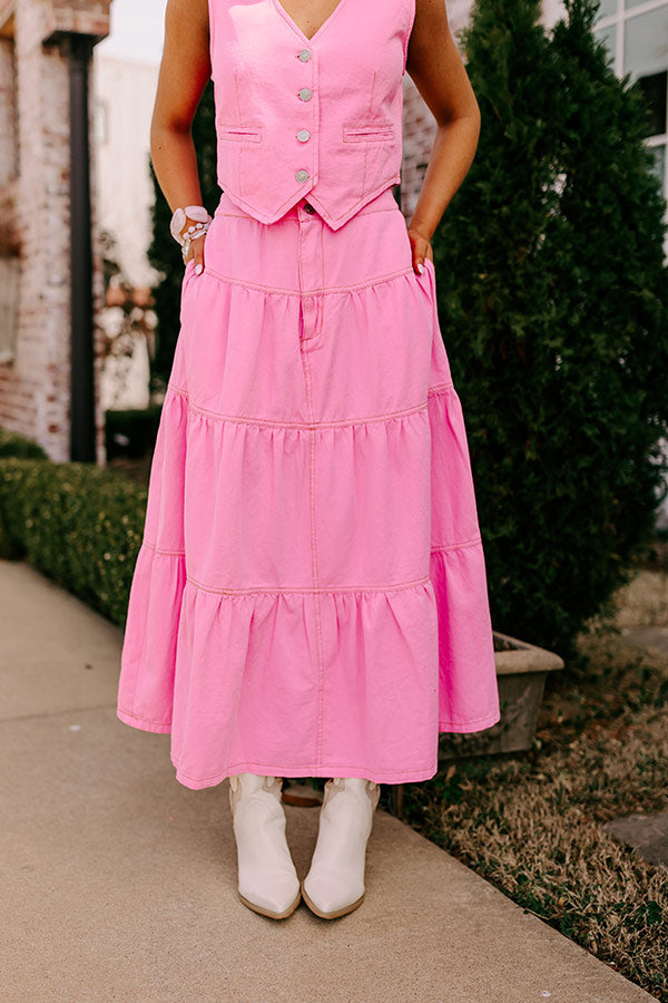 Ultimate Lady Luck High Waist Denim Skirt