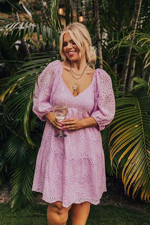 Ultimate Stunning Gaze Eyelet Dress – Effortless Elegance