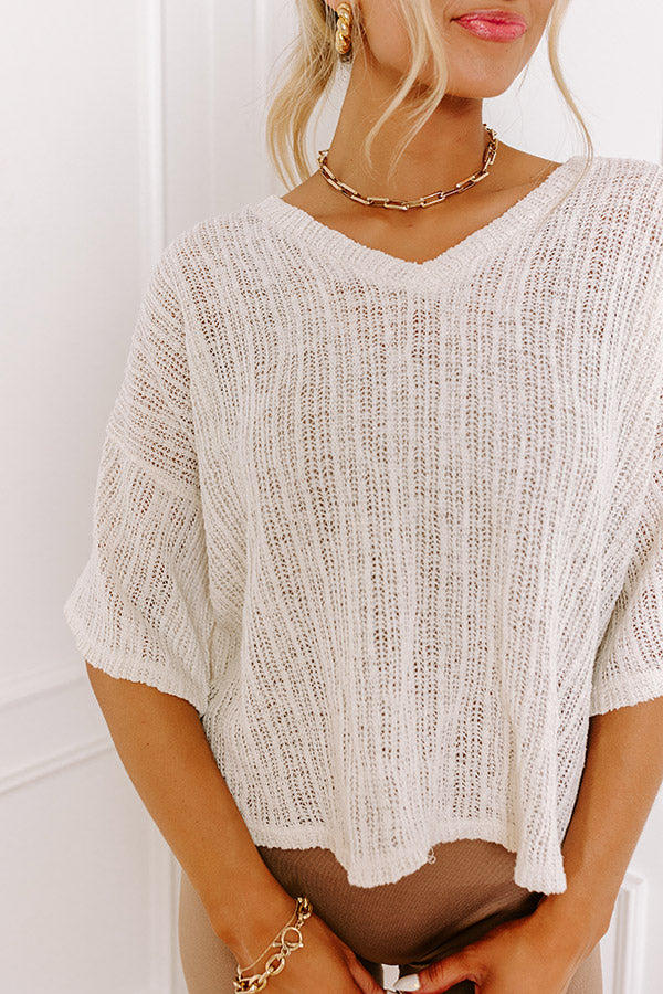 Ultimate Vitamin Sea Knit Top - Ivory Summer Essential