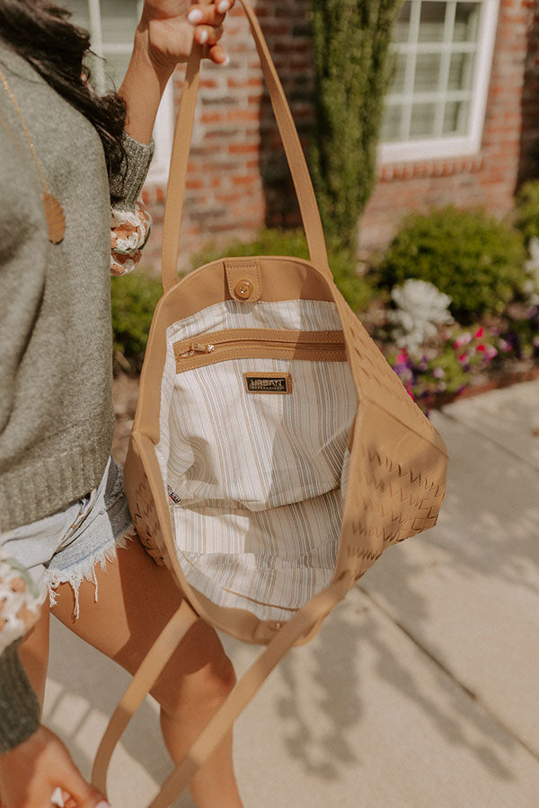 Premium Boston Market Faux Leather Tote in Iced Mocha - Ultimate Everyday Carry