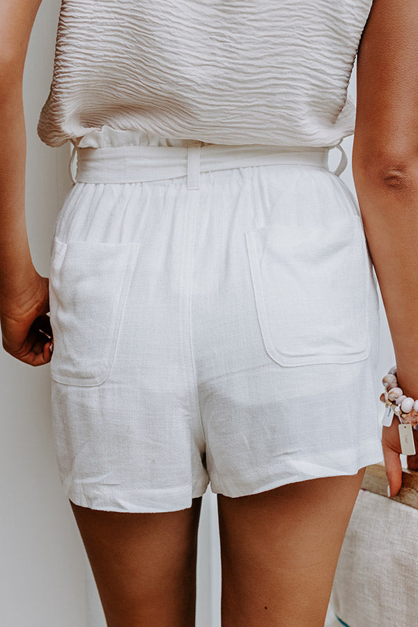Premium Linen-Blend Shorts - Ivory | Ultimate Comfort & Style
