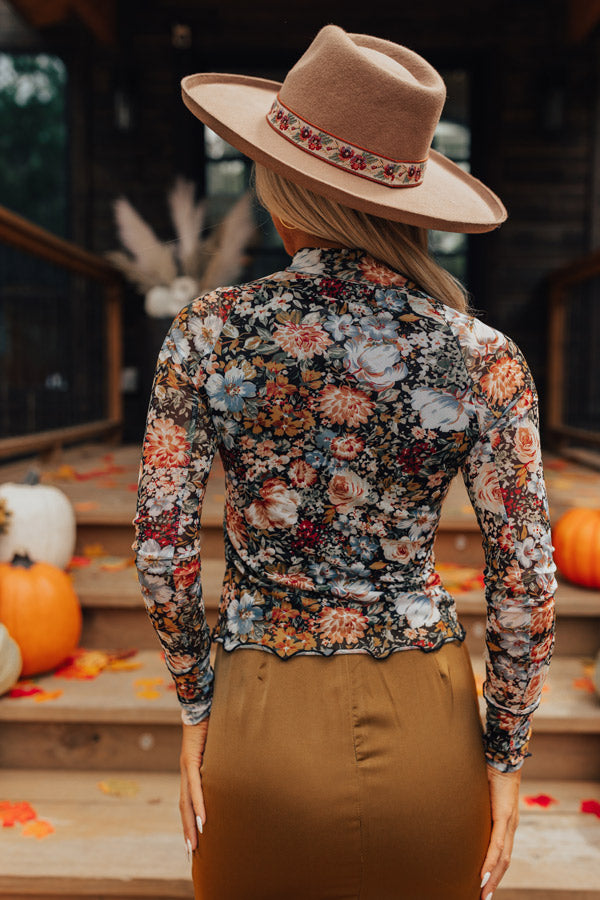 Ultimate Floral Mesh Top - Premium Style