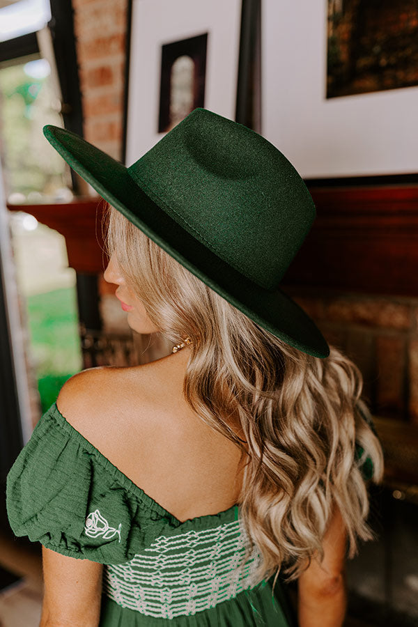 Premium Crisp Breeze Felt Fedora - Hunter Green | Ultimate Style Upgrade