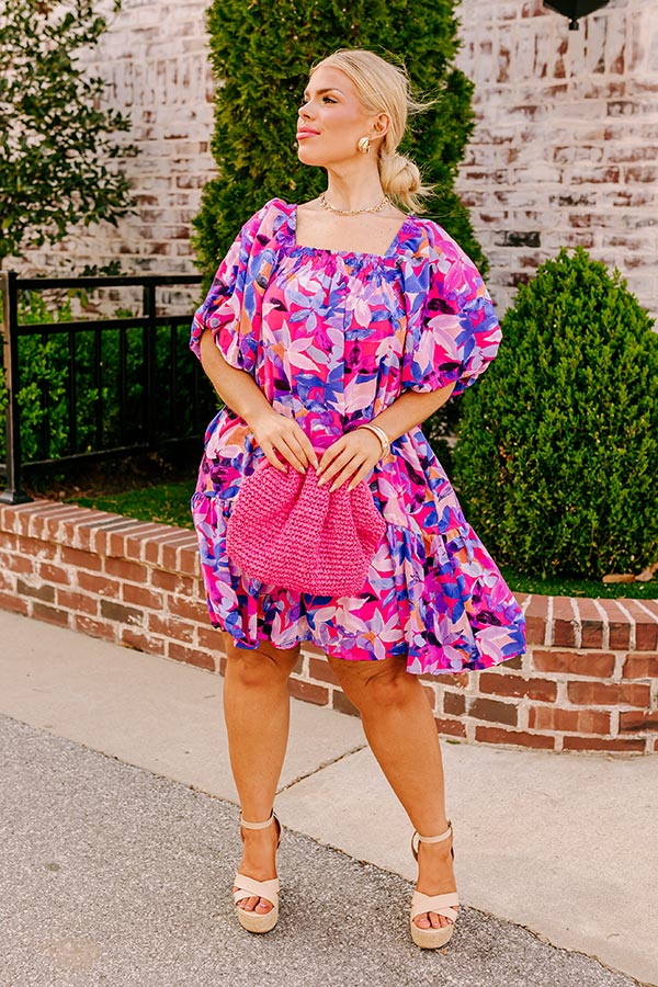 Premium Bloom Shift Dress - Ultimate Floral Style for Curves