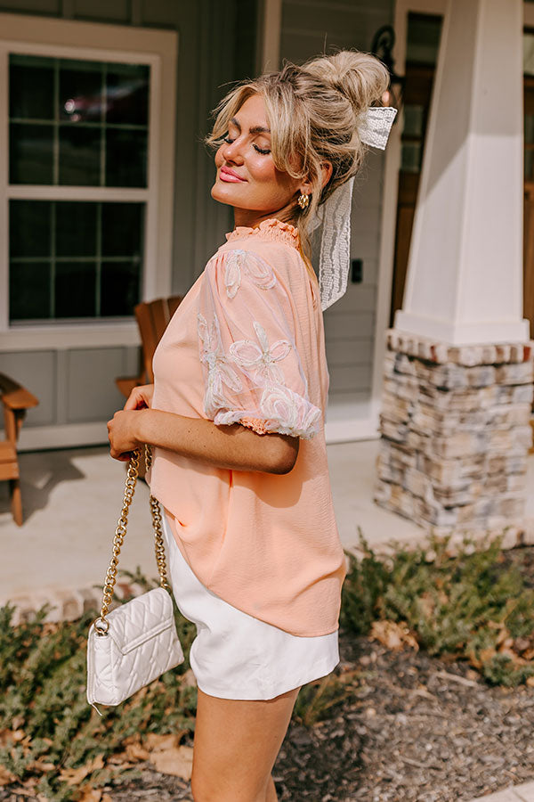 Premium Peach Cherished Moment Shift Top