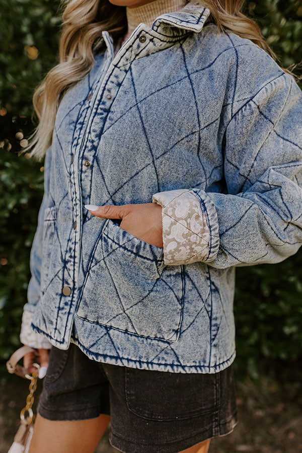 Premium Woodland Walks Quilted Denim Jacket - Ultimate Fall Style