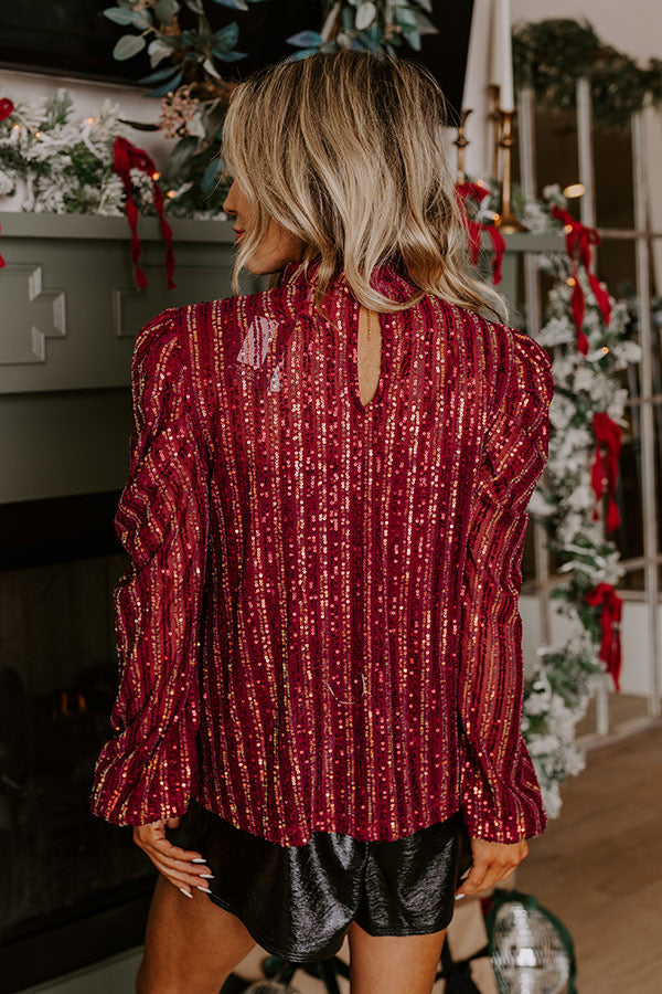Ultimate Midnight Mantra Sequin Top