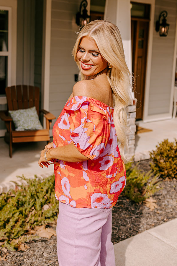 Premium Sunset Bliss Off-Shoulder Top