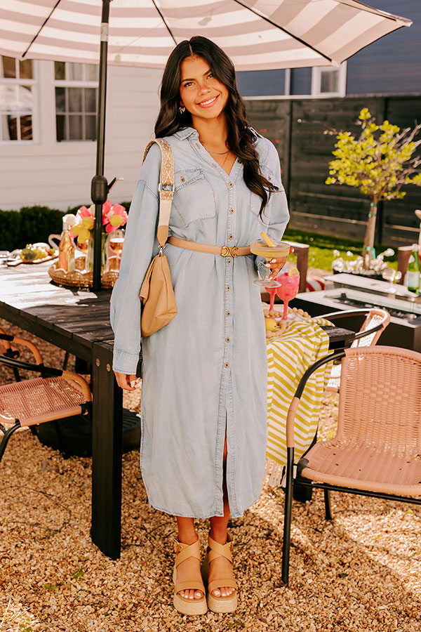 Ultimate Street Chic Chambray Maxi Dress