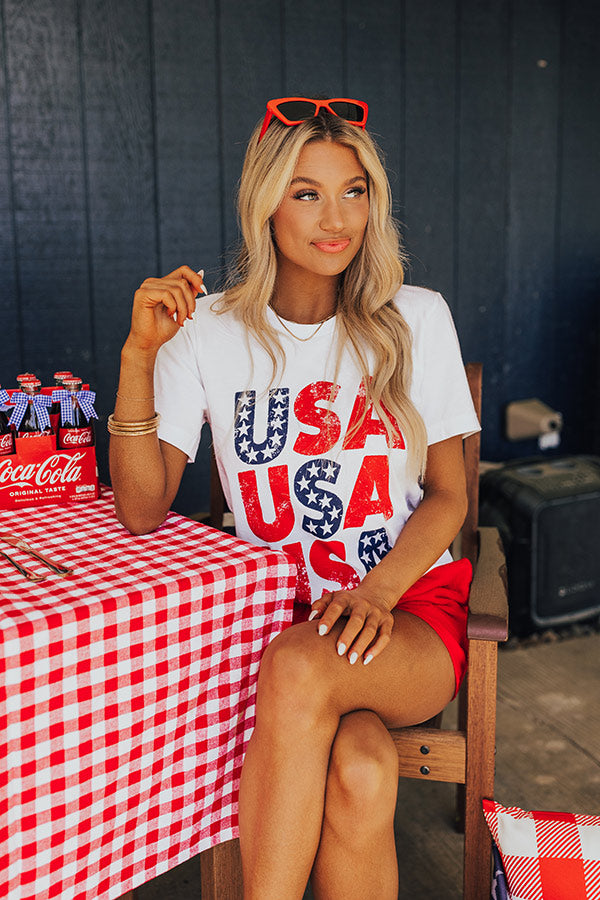 Premium USA Stars Graphic Tee - Ultimate Summer Style