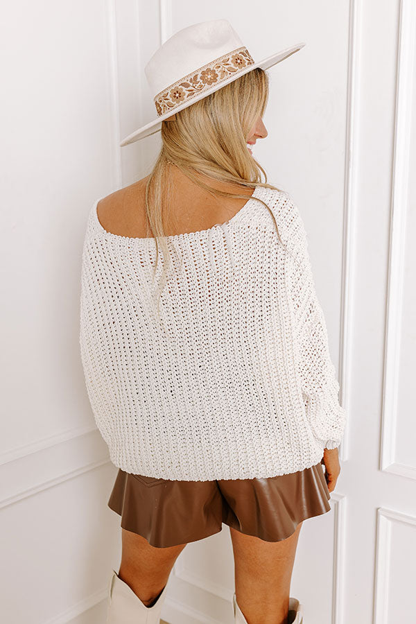 Ultimate Luxe Chenille Tunic Sweater - Ivory