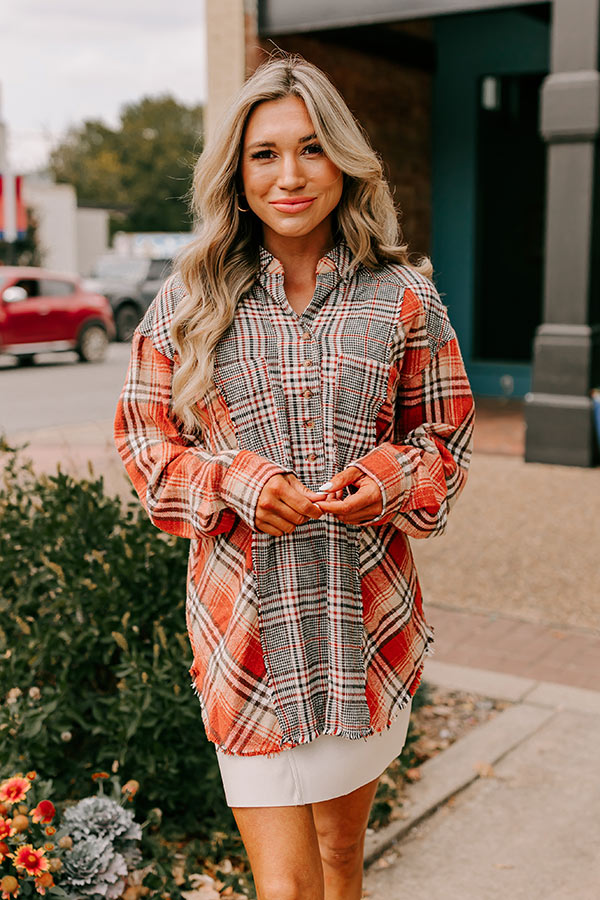 Premium Fall Sunset Flannel Tunic - Ultimate Autumn Style