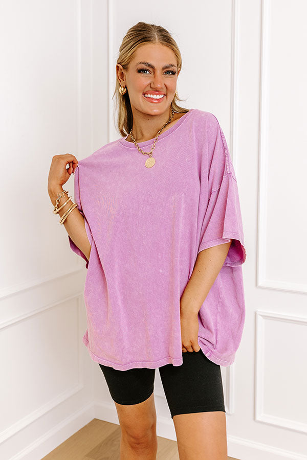 Ultimate Relaxed Fit T-Shirt in Dusty Purple - Premium Fall Essential