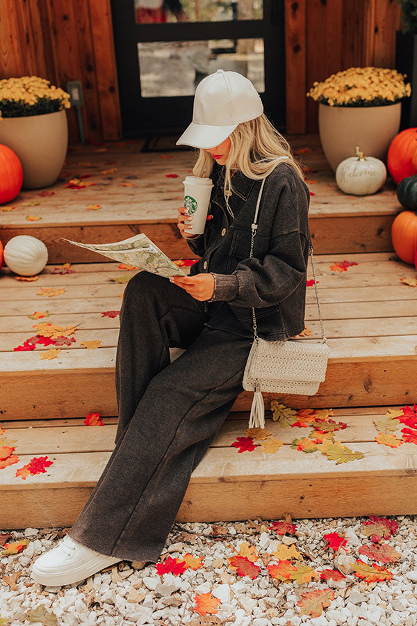 Ultimate Cozy Daydream High Waist Vintage Wash Pants - Vintage Black