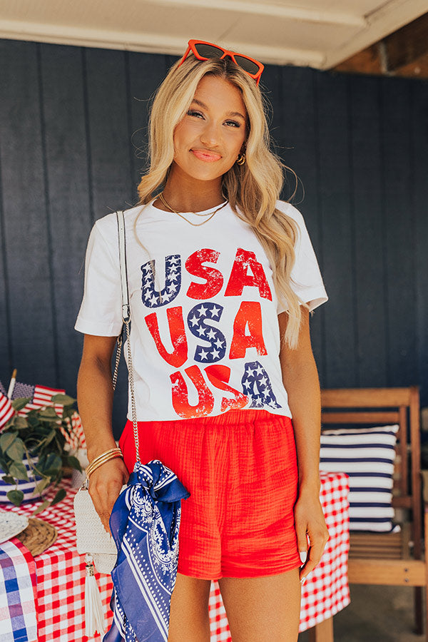 Premium USA Stars Graphic Tee - Ultimate Summer Style