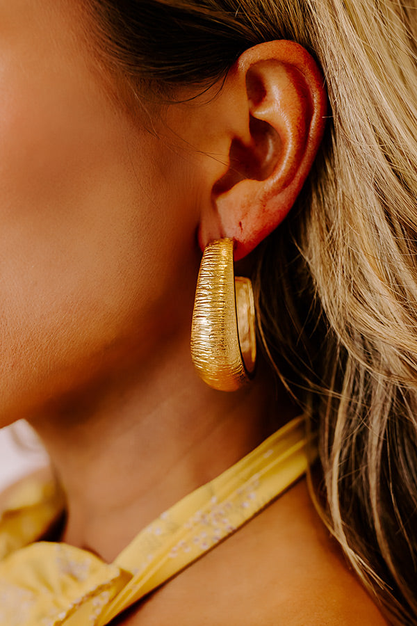 Ultimate Luxury Hoop Earrings - Trendy Gold Statement Piece